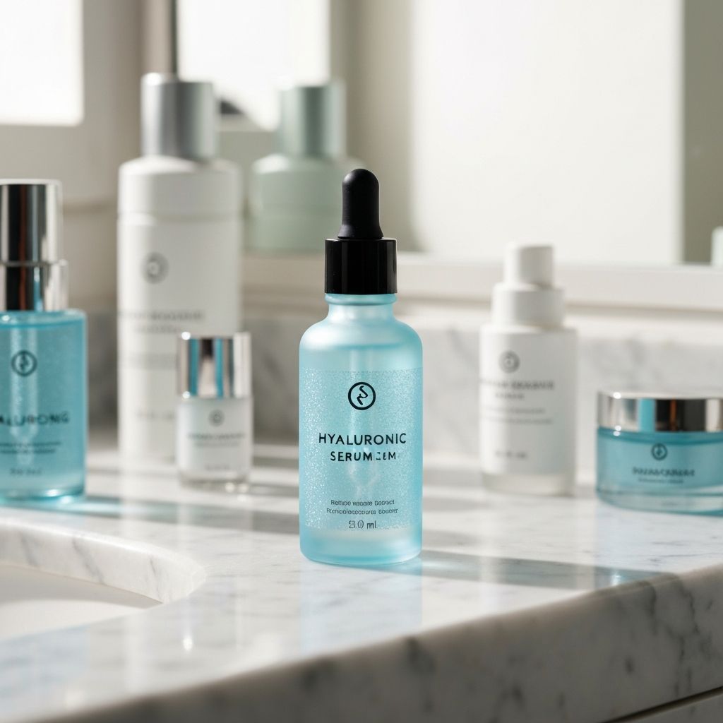 Serum hialuronowe arktyczne – butelka z kropidłem i błękitnym serem