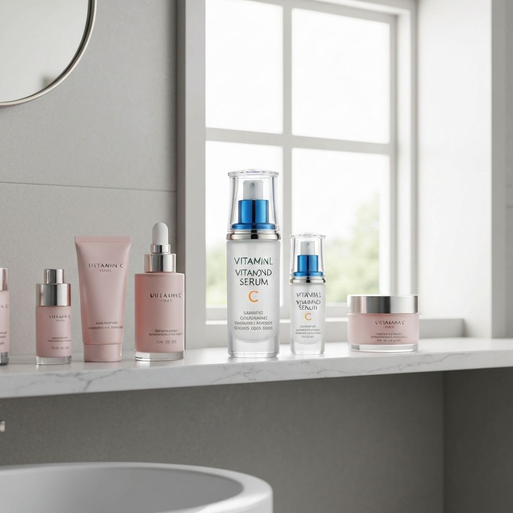 Serum witamina C diamentowe – butelka ze świetlistym serem do świeżości skóry